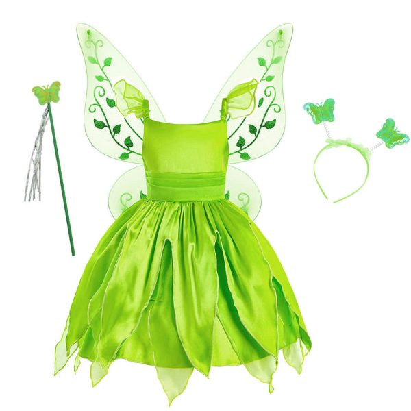 Costum Tinker Bell cu accesorii pentru fete