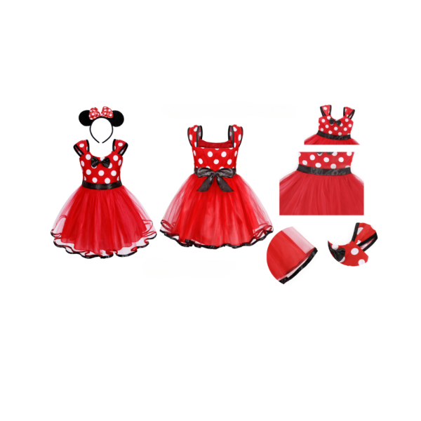 Rochita Minnie Mouse cu bentita - imagine 2