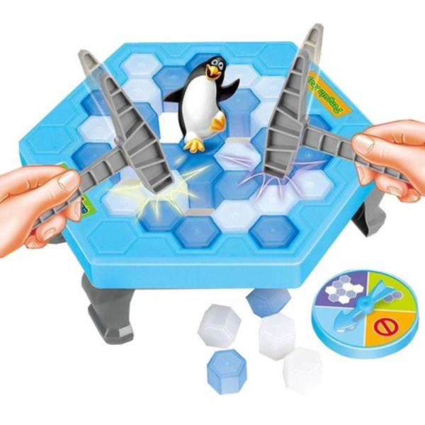 Joc interactiv de familie, Salveaza Pinguinul din capcana de gheata, Penguin Trap, 3 ani+