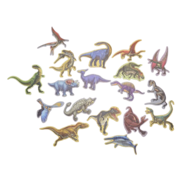 Carte magnetica cu puzzle dinozauri, joc educativ si interactiv pentru copii, 3+ - imagine 4