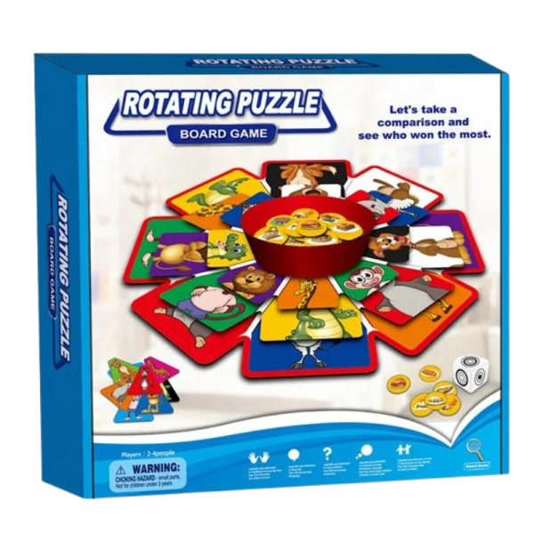 Joc interactiv si educativ pentru copii, Rotating Puzzle, 41 accesorii, board game