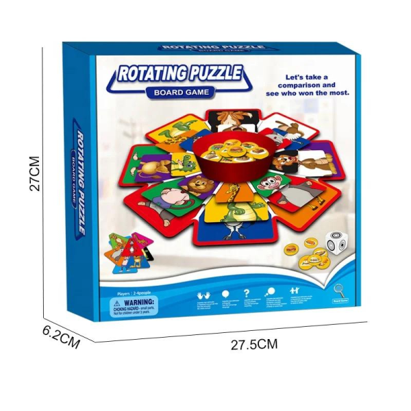 Joc interactiv si educativ pentru copii, Rotating Puzzle, 41 accesorii, board game - imagine 6