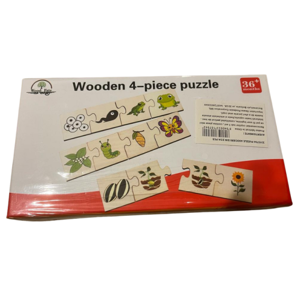 Puzzle educativ de asociere din 3 piese pentru copii, Montessori, 24 piese - imagine 2