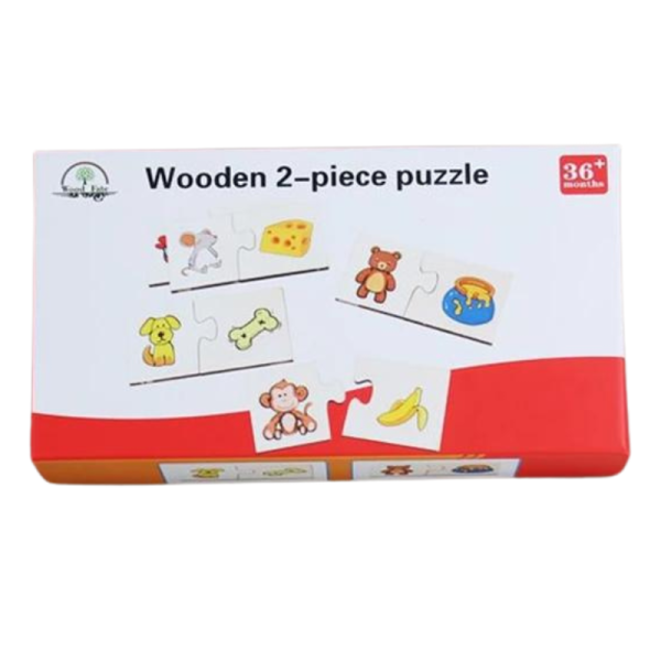 Puzzle educativ de asociere din 2 piese pentru copii, Montessori, 24 piese - imagine 5