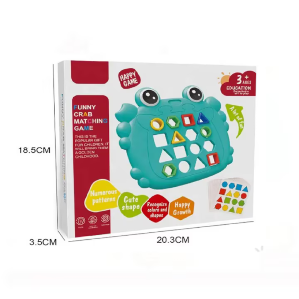 Joc educativ puzzle, multicolor, cartonase, invatarea culorilor si formelor geometrice, +3ani - imagine 3