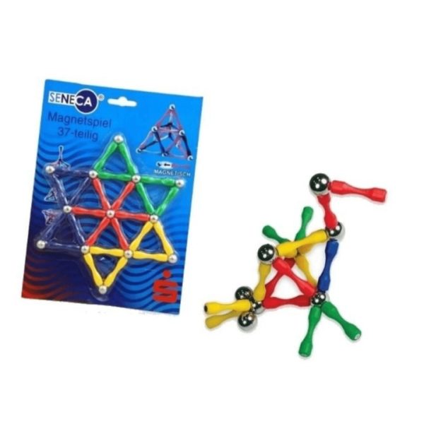 Set de constructie 3D, magnetic, 37 piese – Magnetspiel