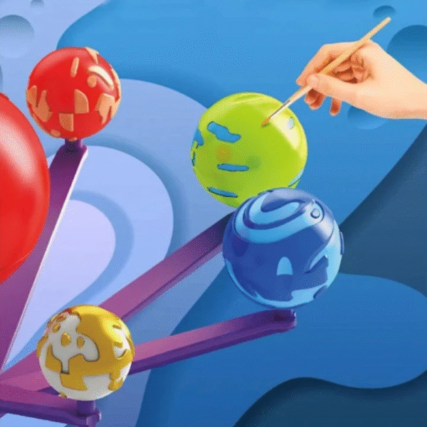 Joc educational STEM Planetarium pentru copii, picteaza planete, accesorii incluse, Sistem solar - imagine 3