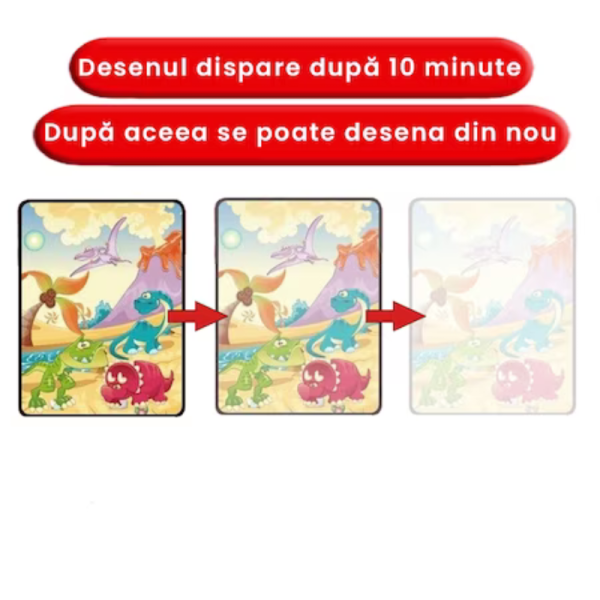 Carte de colorat cu apa pentru copii,  8 pagini, Creion Magic, reutilizabila, 3+ - imagine 7