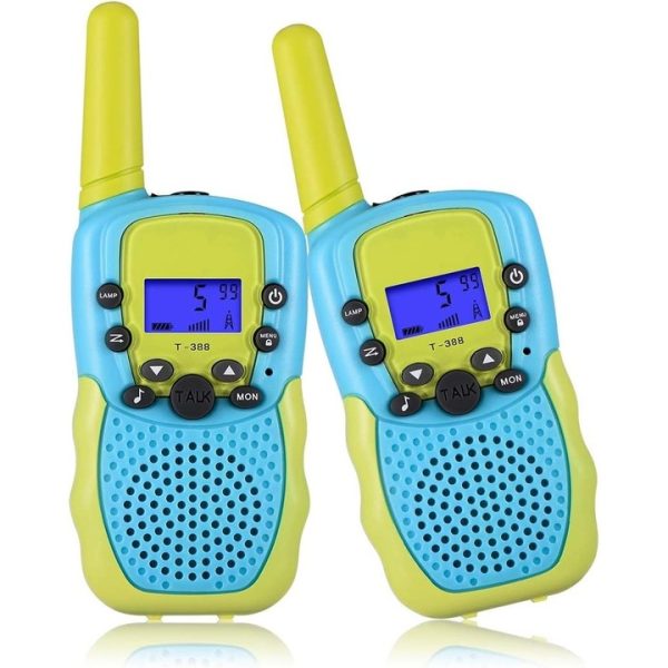 Set walkie-talkie pentru copii, lanterna LCD cu iluminare din spate, raza de actiune de 3 km pentru exterior, camping, 3+