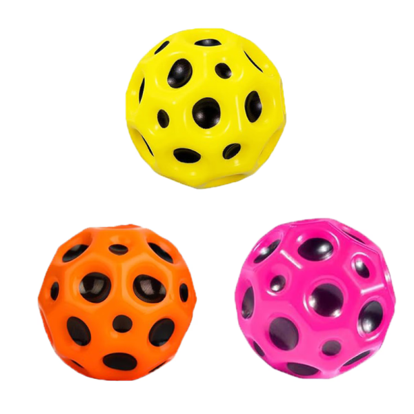 Set 3 Mingi saltarete pentru copii, jucarii interactive, HI Bounce Ball, 7 cm - imagine 6