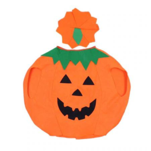 Costum Halloween dovleac pentru copii, portocaliu, Fetru, 2 piese, 4-8 ani