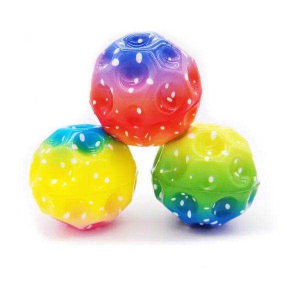 Set 3 Mingi saltarete cu lumini, jucarii interactive pentru copii, multicolor, Bounce Ball, 7 cm