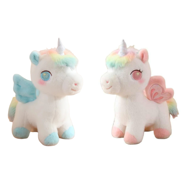 Jucarie de plus pentru copii, Unicorn alb, 20 cm