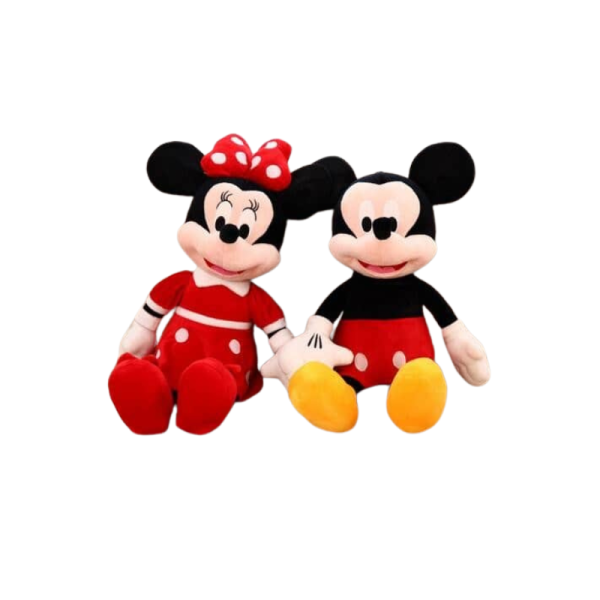 Set Minnie si Mickey Mouse din plus pentru copii, 30 cm