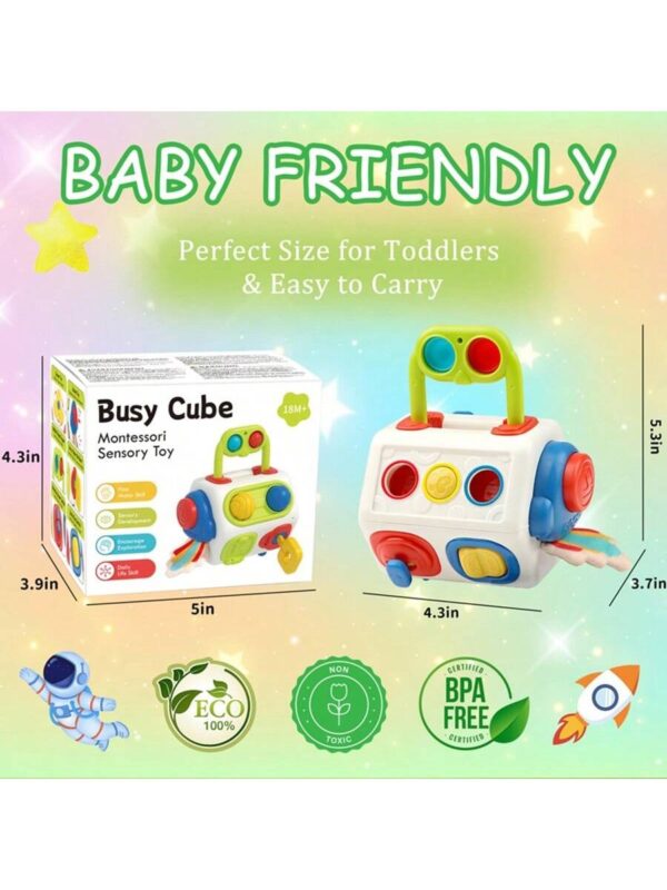 Jucarie interactiva pentru bebelusi, Busy Cube, multiple activitati, 18 luni+ - imagine 2