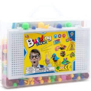 Joc creativ interactiv pentru copii cu 233 de nasturi, Stuniko® planșe cu modele, 3 ani+