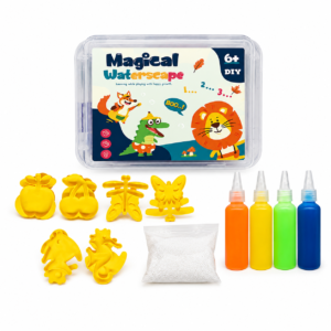 Set Creativ DIY Magic Water – Creează Figurine 3D în Apă, Kit Educațional cu Gel Colorat, Matrițe și Pudră Activatoare, Jucărie STEM pentru Copii, 6+ Ani