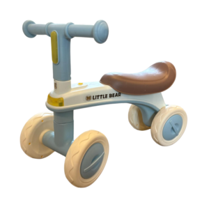 Bicicleta Fara Pedale pentru Copii si Bebelusi 1-3 Ani, Stuniko® 4 Roti Silentioase Anti-Rasturnare, Dezvoltare Motrica si Echilibru, Albastru, Lungime 51cm