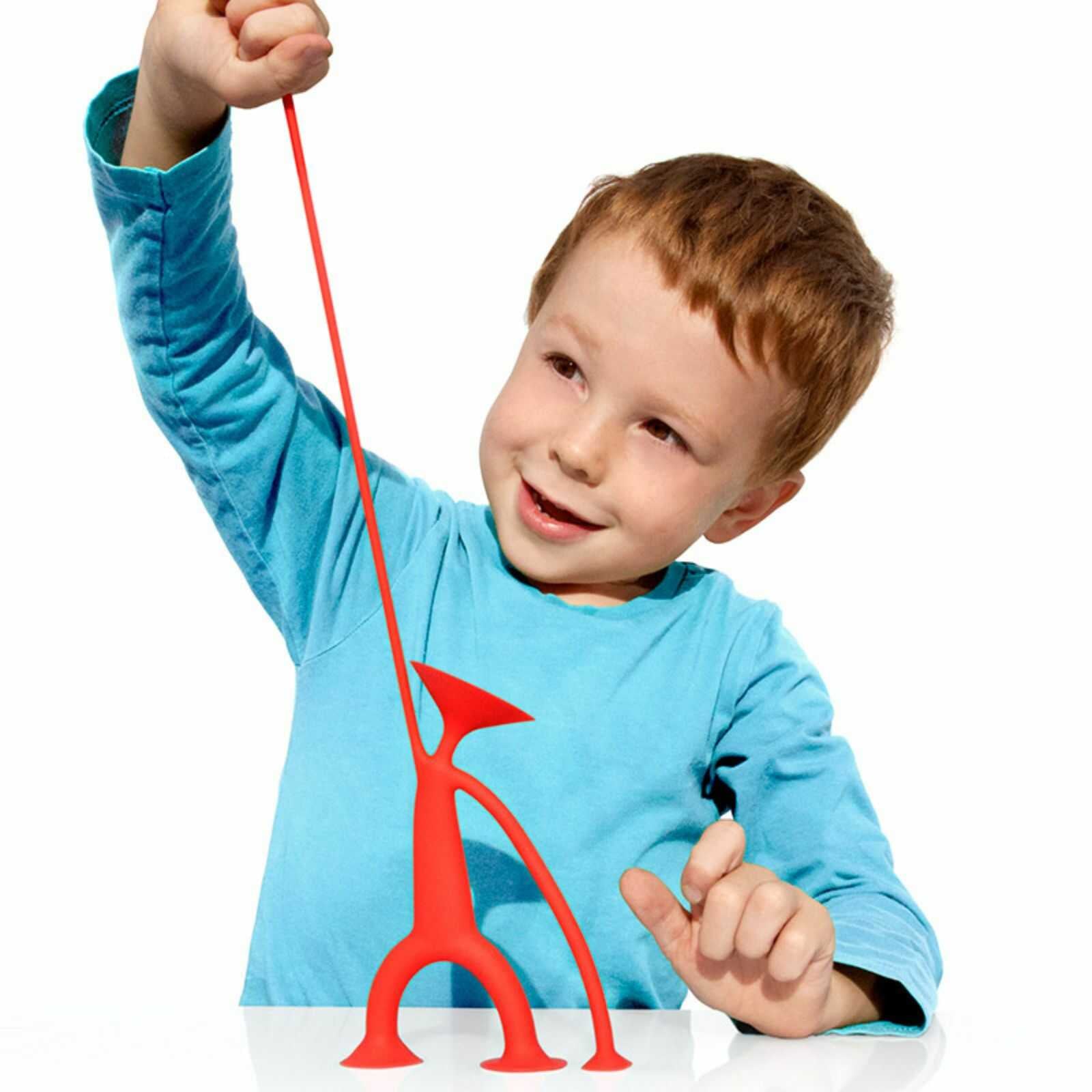 Set 2 Omuleți Flexibili cu Ventuze din Silicon – Jucărie Senzorială Antistres Montessori, Figurine Elastice pentru Dezvoltarea Motricității și Creativității, 3+ Ani - imagine 4