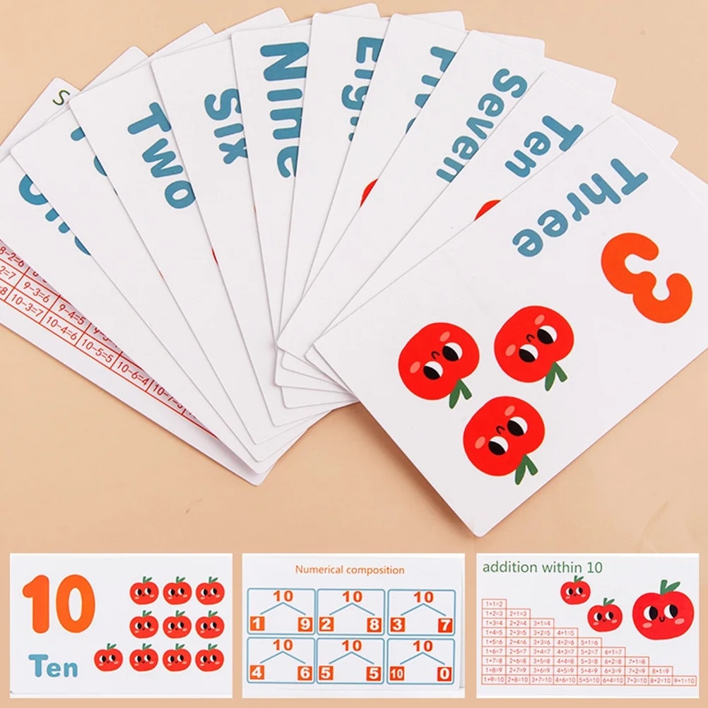 Joc Montessori din Lemn – Pomul Numeric cu Mere Magnetice, Pensetă și Lingură, Învățarea Numerelor 1-10, Sortare, Numărare și Motricitate Fină, Jucărie Educativă 3+ Ani - imagine 4