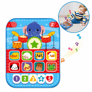 Tabletă Interactivă Educativă din Pluș cu Sunete, Muzică și Animăluțe – Jucărie Montessori pentru Învățarea Numerelor și Animalelor, Moale și Sigură, 18+ Luni