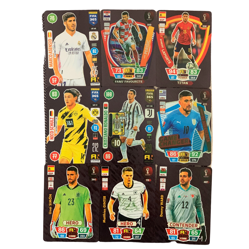 Set 220 Cartonașe World Football Stars, 4 Pachete x 55 Cartonașe cu Fotbaliști pentru Copii și Fani ai Fotbalului, Cadou Ideal, 8+ Ani - imagine 4