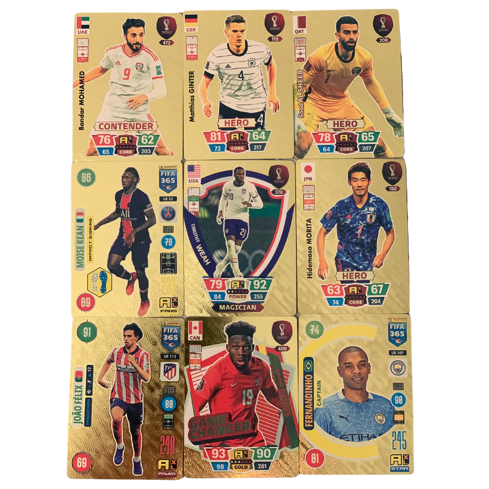 Set 220 Cartonașe World Football Stars, 4 Pachete x 55 Cartonașe cu Fotbaliști pentru Copii și Fani ai Fotbalului, Cadou Ideal, 8+ Ani - imagine 5