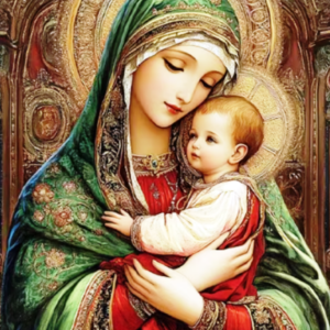 Tablou pictura cu Diamante multicolore, 50 x 40 cm, "Peisaj Ocrotire Cereasca", Goblen 5D Diamond Painting cu Pietricele Colorate, Hobby Creativ pentru Adulti si Copii 8+ Ani