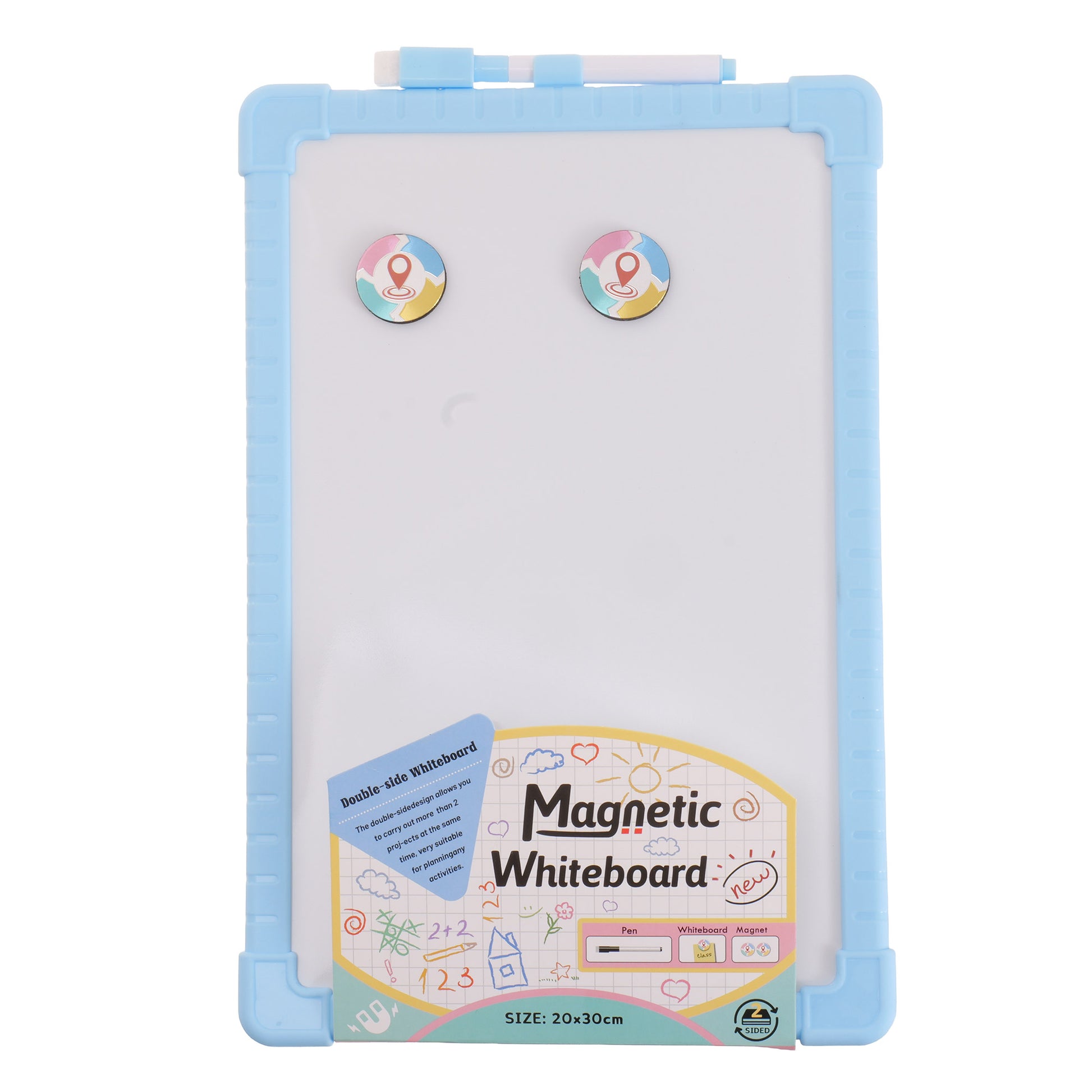 Tablă Magnetică cu 2 Fete pentru Copii, Reutilizabilă, cu Marker și Magneți, Tablă de Scris și Desenat, Joc Educativ pentru Învățare și Creativitate, 25 x 35 cm, 3+ Ani - imagine 5