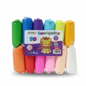 Plastilină Ultra-Ușoară 12 Culori, Super Light Clay, 430 g, Plastilină Modelaj pentru Copii, Material Non-Toxic, Nu Se Lipește, Joc Creativ, Activități Montessori, 3+ Ani